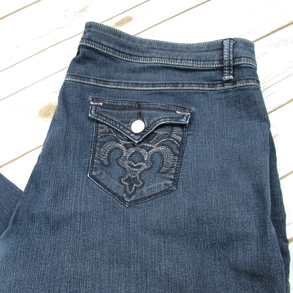 Avenue Denim Jegging Button Flap Pockets 26 / 28 - Picture 4 of 7